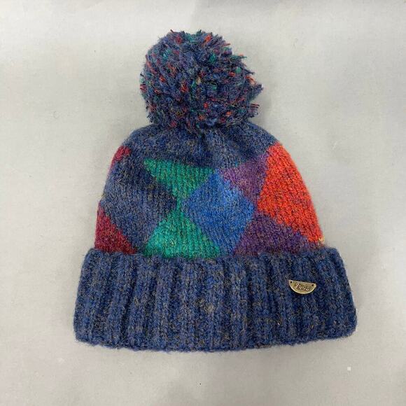 Beanie Hat Unisex Knitted Pom Pom Winter Cozy Holiday Grandpa Core Colorful - Picture 1 of 7